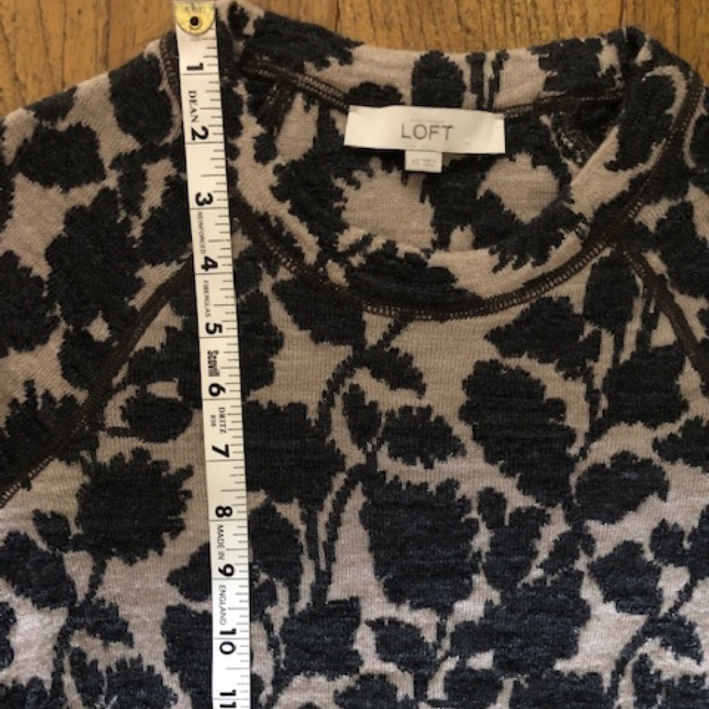 Women's Loft Ann Taylor Dark Charcoal and Tan Knit Dress XS - Picture 10 of 13